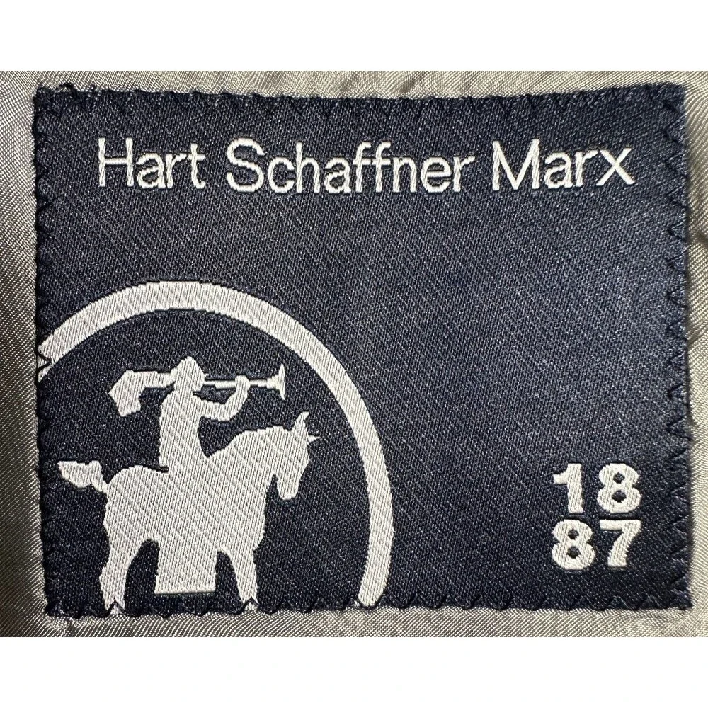 HART SHAFFNER MARX Men's Blazer Sport Coat Two Button Suit Jacket 42L Gray Wool